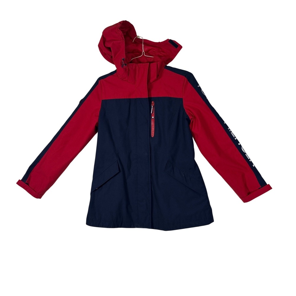 Tommy Hilfiger Womens 3-in-1 All Weather System Jacket Navy Red Small TW9M708E